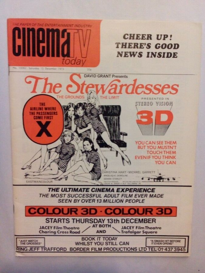 CINEMA TODAY magazine side cover Issue 10062 15 December 1973