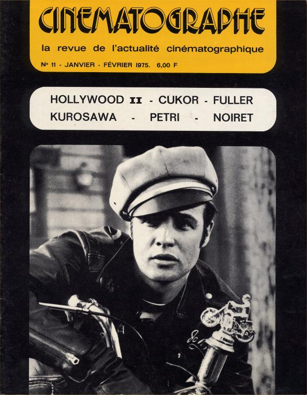 CINEMATOGRAPHE magazine side cover Issue 11 January 1975