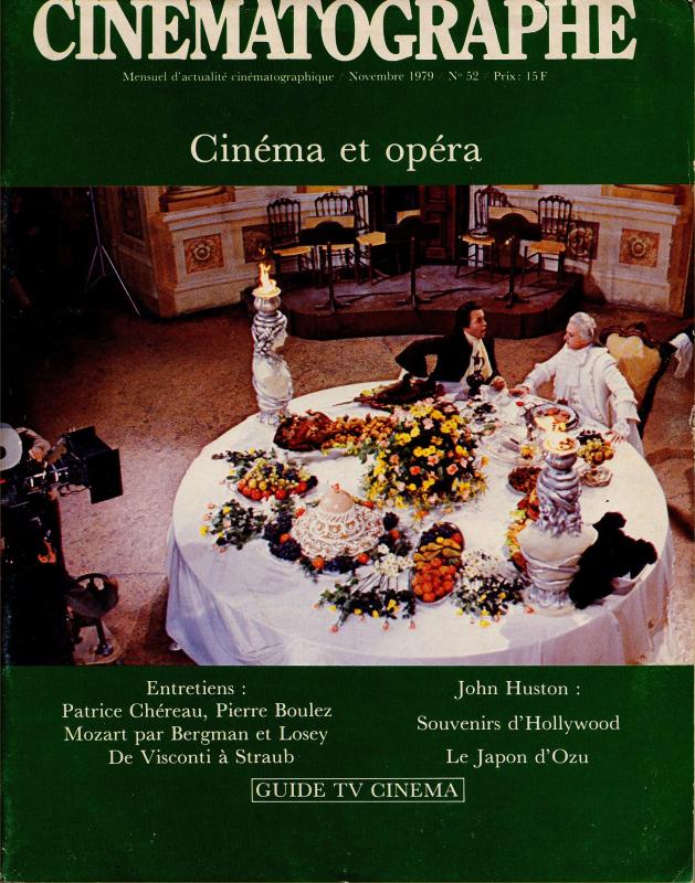 CINEMATOGRAPHE magazine side cover Issue 52 November 1979