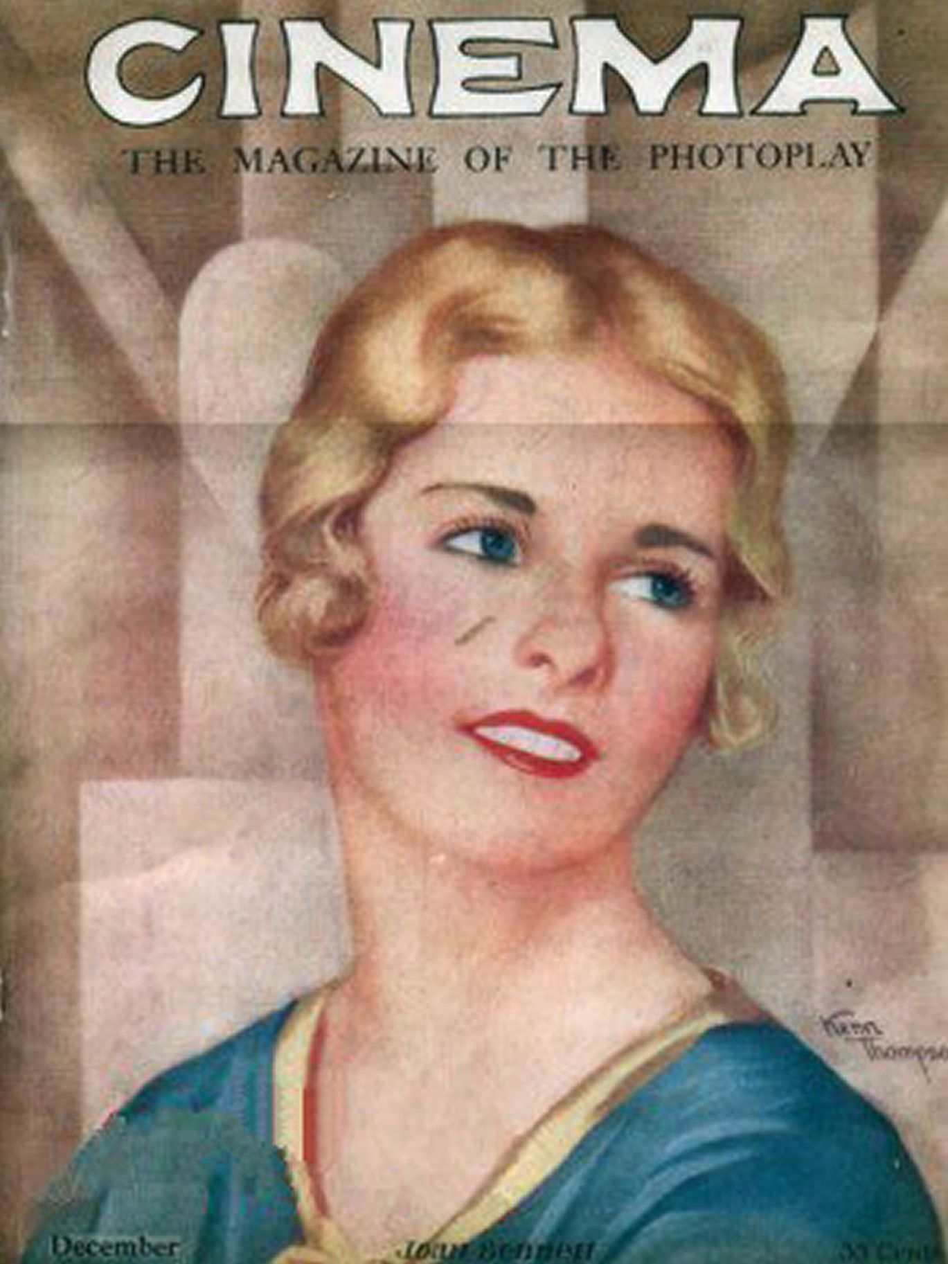 CINEMA 1930 magazine side cover  December 1930