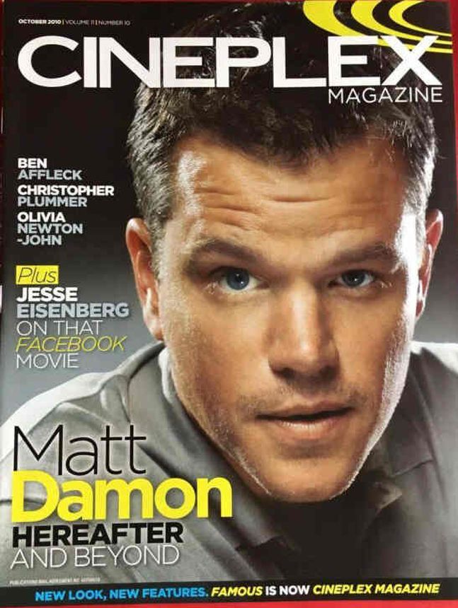CINEPLEX magazine cover October 2010