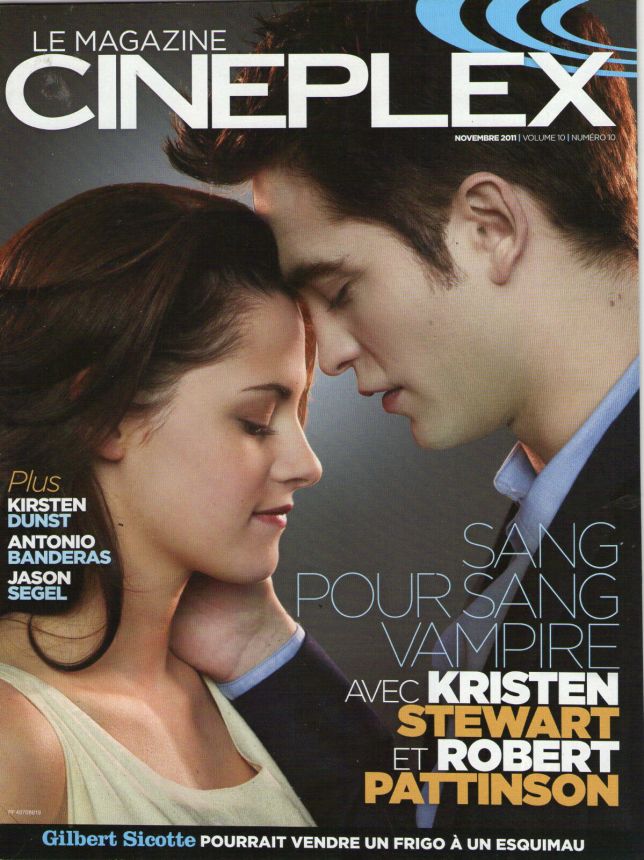 CINEPLEX magazine cover  Vol 12 # 11 November 2011