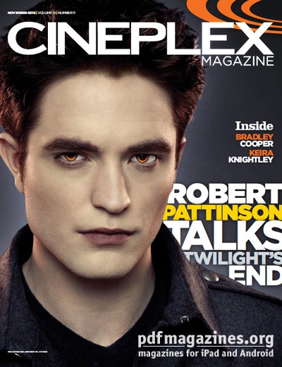 CINEPLEX magazine cover  Vol 13 # 11 November 2012