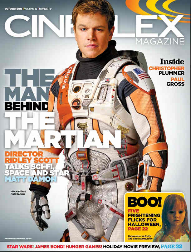 CINEPLEX magazine cover October 2015