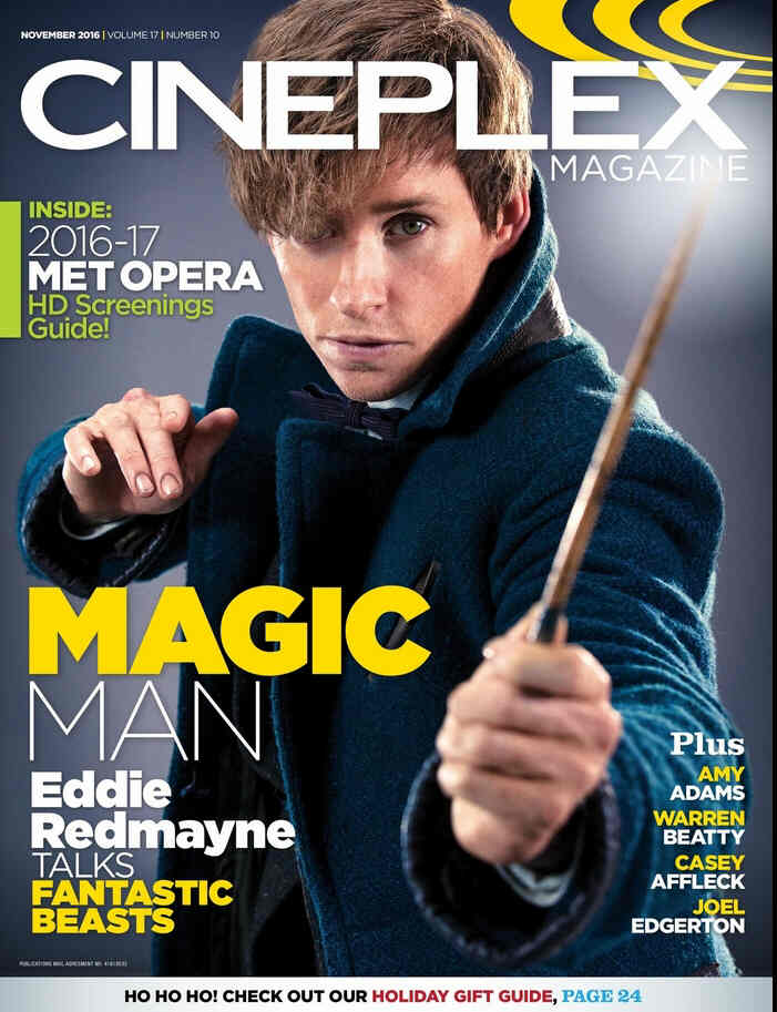 CINEPLEX magazine cover November 2016
