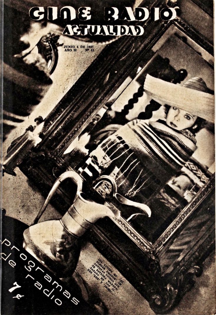 CINE RADIO ACTUALIDAD magazine side cover  Vol 2 No  51 4 June 1937