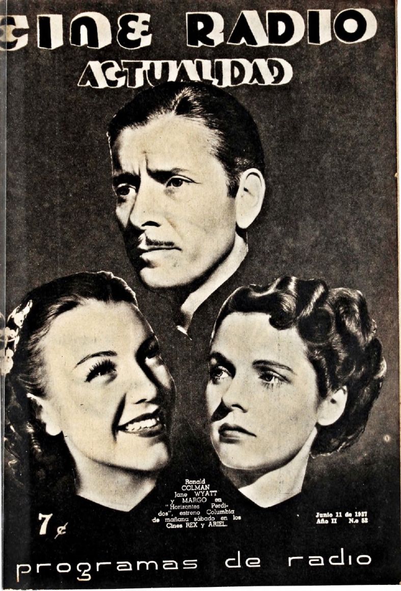 CINE RADIO ACTUALIDAD magazine side cover  Vol 2 No  52 11 June 1937