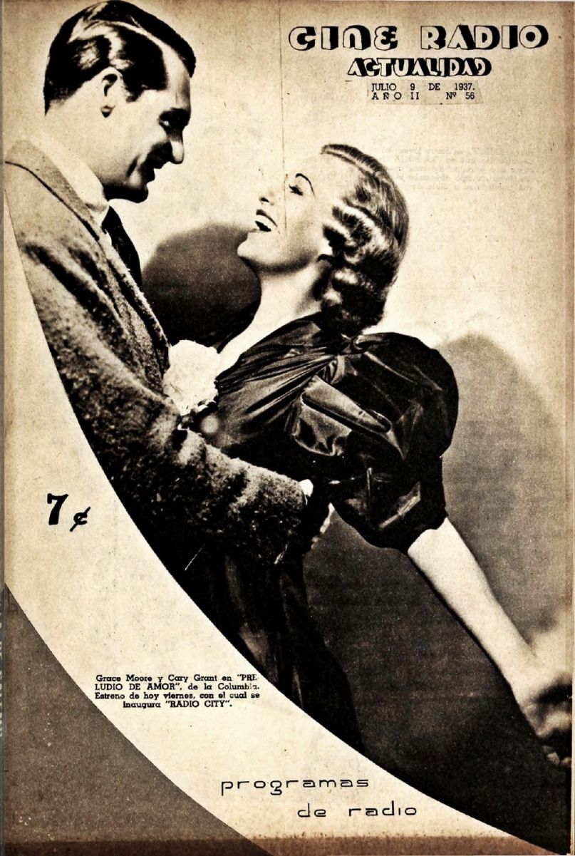 CINE RADIO ACTUALIDAD magazine side cover  Vol 2 No  56 9 July 1937