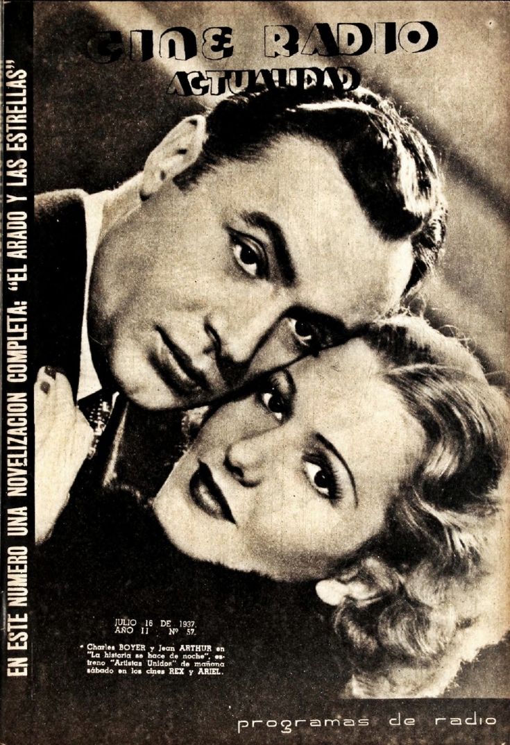 CINE RADIO ACTUALIDAD magazine side cover  Vol 2 No  57 16 July 1937