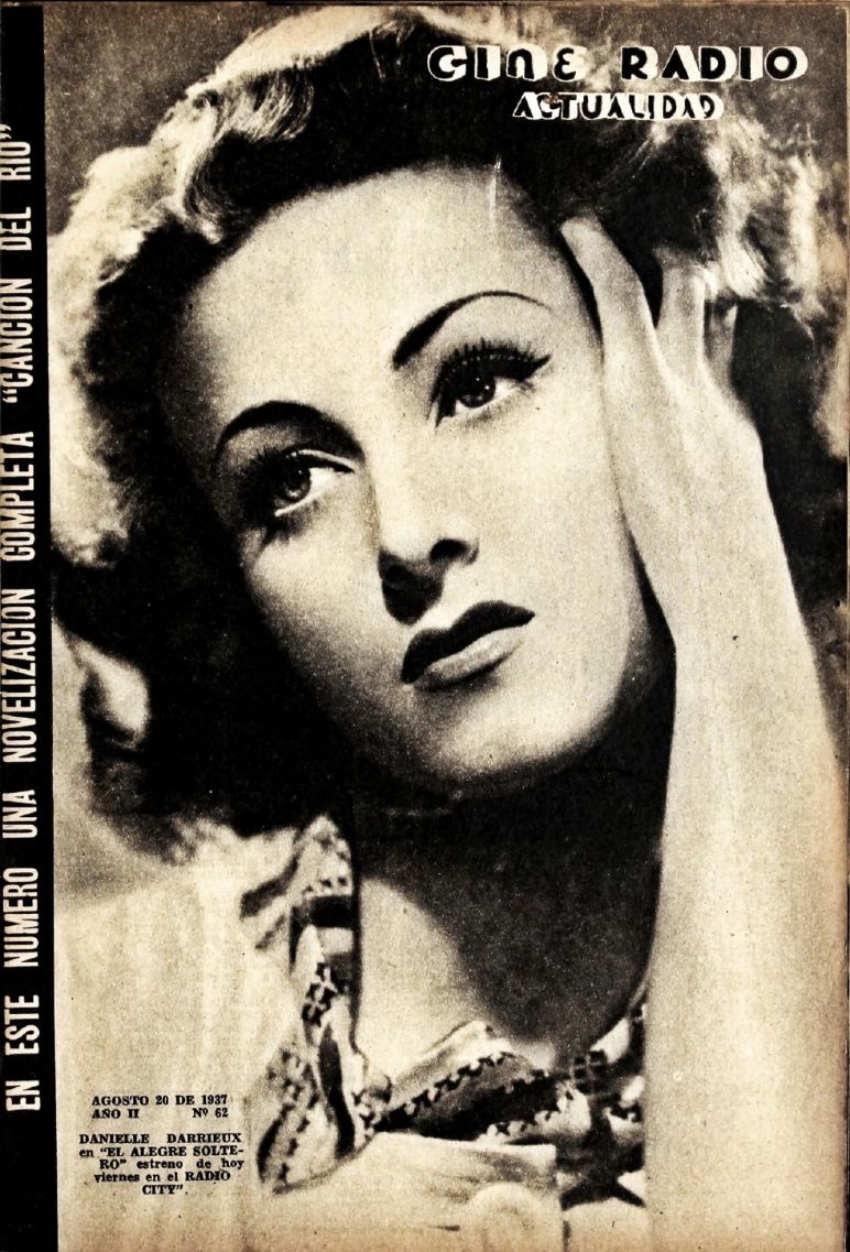 CINE RADIO ACTUALIDAD magazine side cover  Vol 2 No  62 20 August 1937