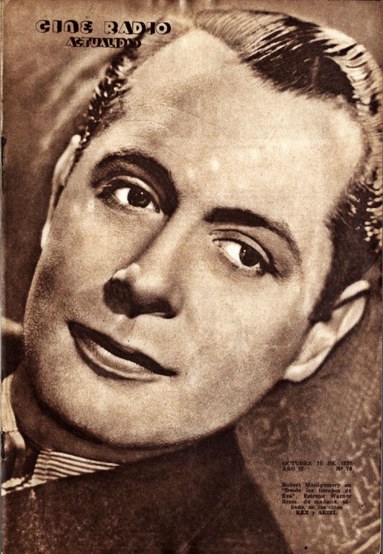 CINE RADIO ACTUALIDAD magazine side cover  Vol 2 No  70 15 October 1937