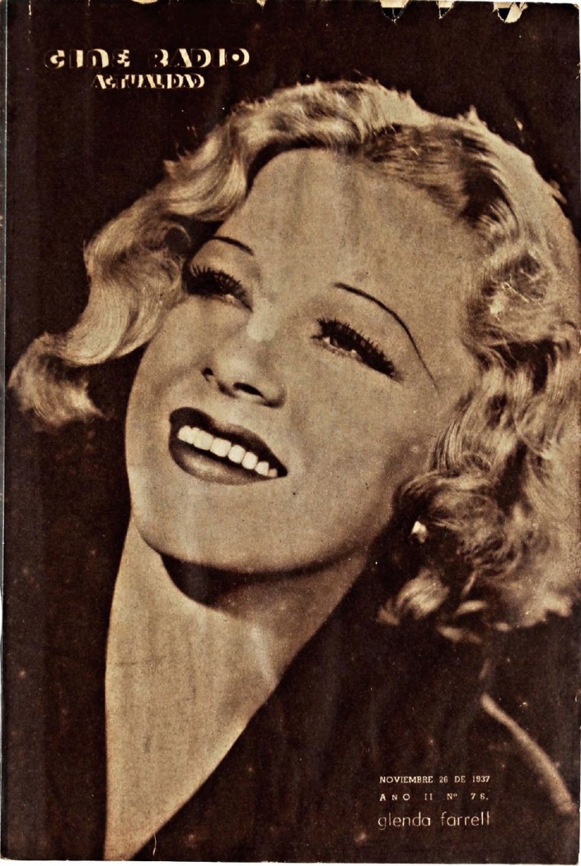 CINE RADIO ACTUALIDAD magazine side cover  Vol 2 No  76 26 November 1937