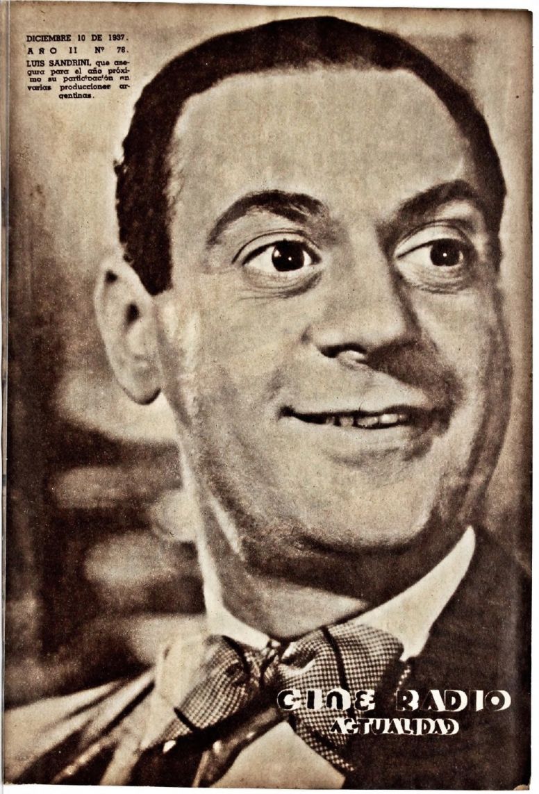CINE RADIO ACTUALIDAD magazine side cover  Vol 2 No  78 10 December 1937