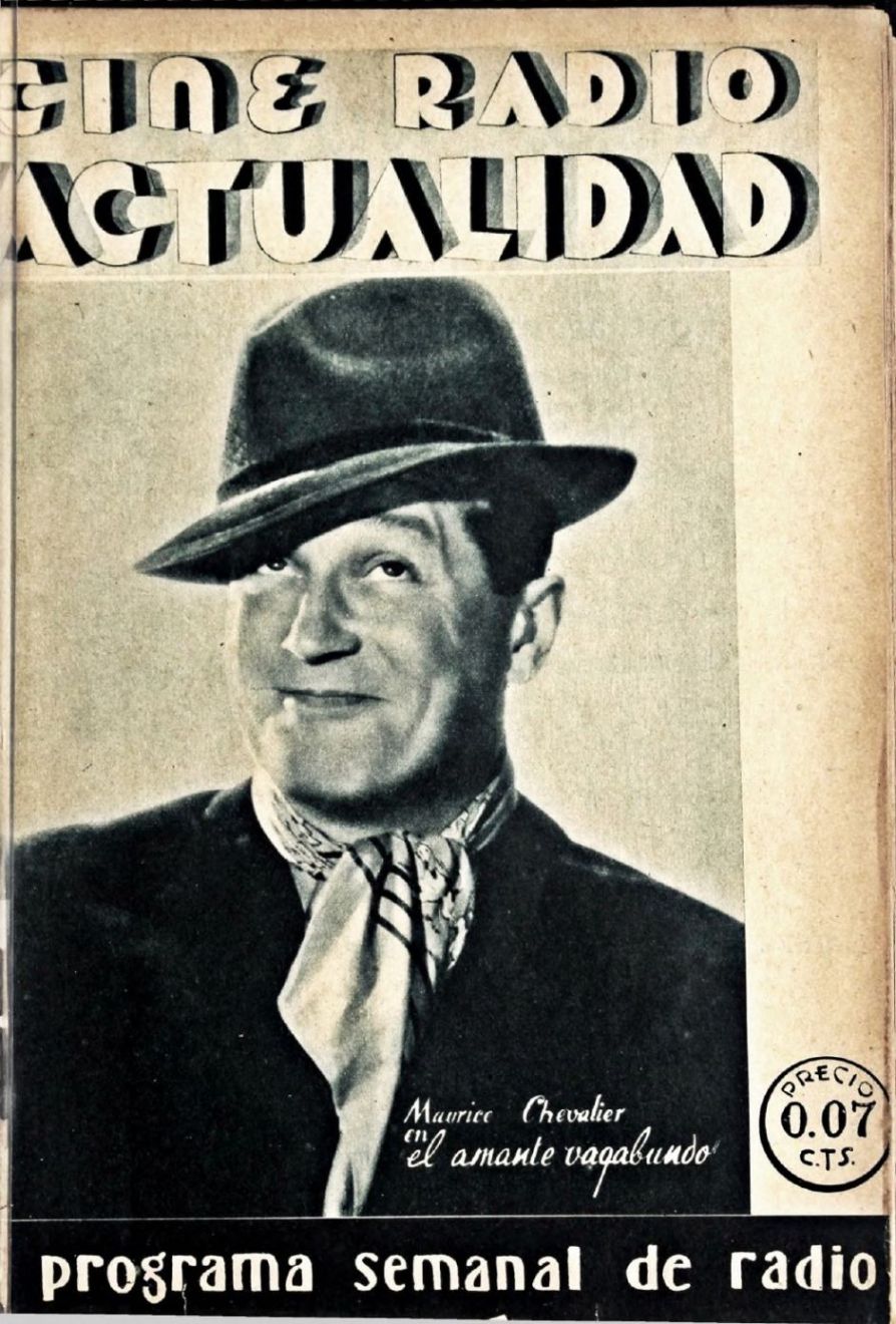 CINE RADIO ACTUALIDAD magazine side cover Issue 12 5 September 1936