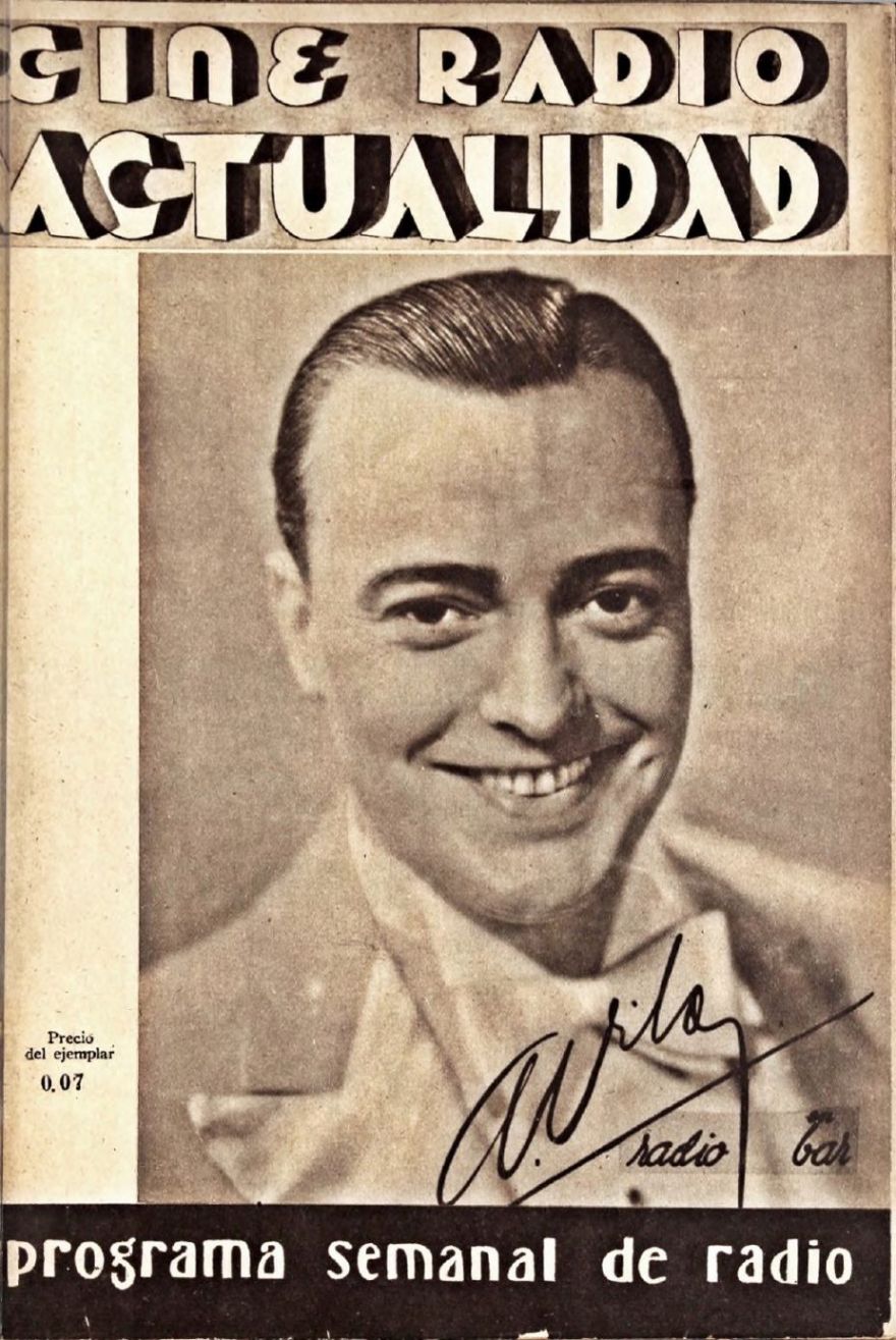 CINE RADIO ACTUALIDAD magazine side cover Issue 13 11 September 1936