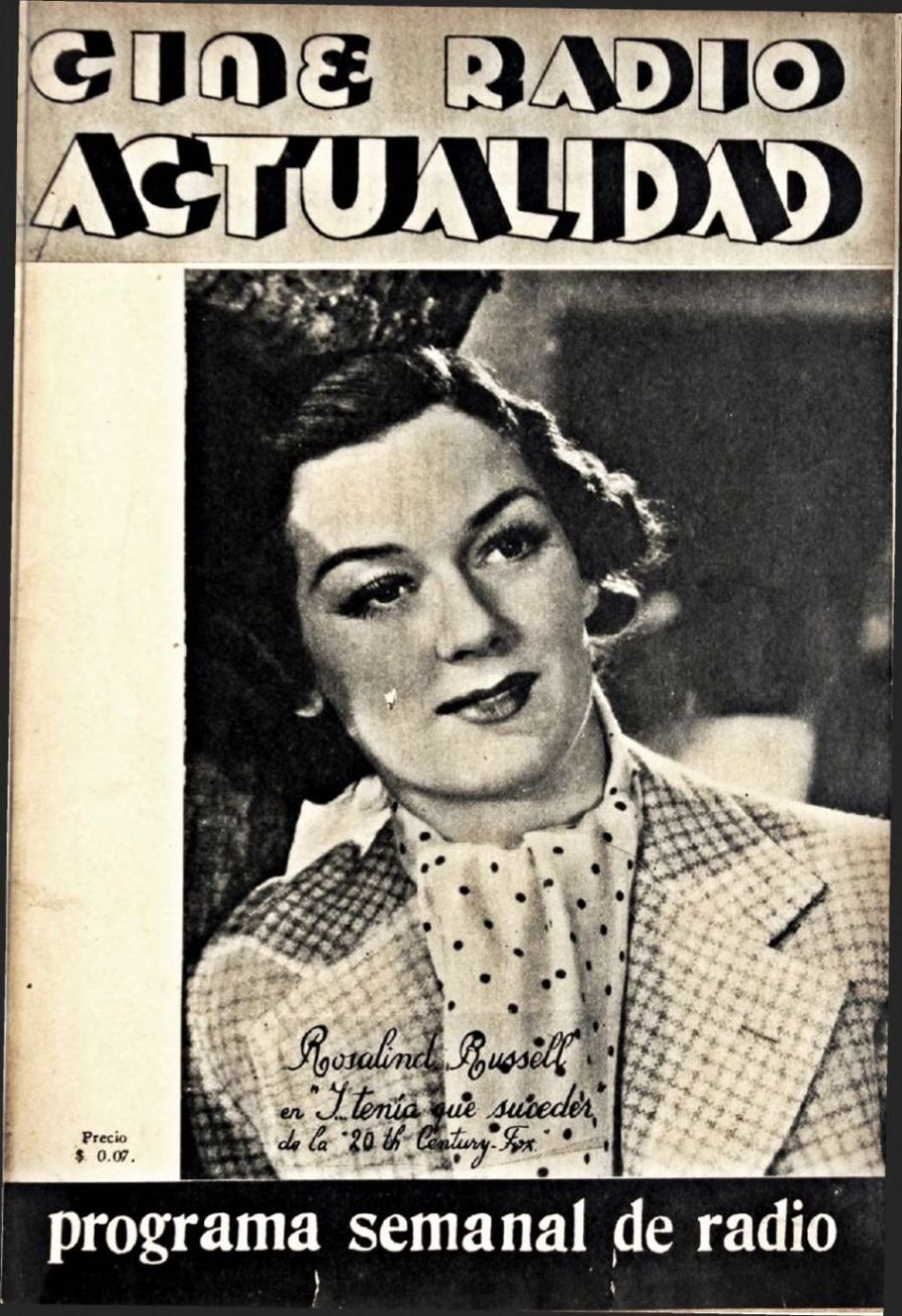 CINE RADIO ACTUALIDAD magazine side cover Issue 20 30 October 1936