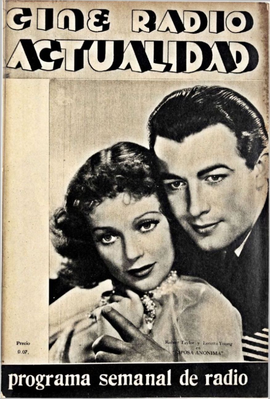 CINE RADIO ACTUALIDAD magazine side cover Issue 22 13 November 1936