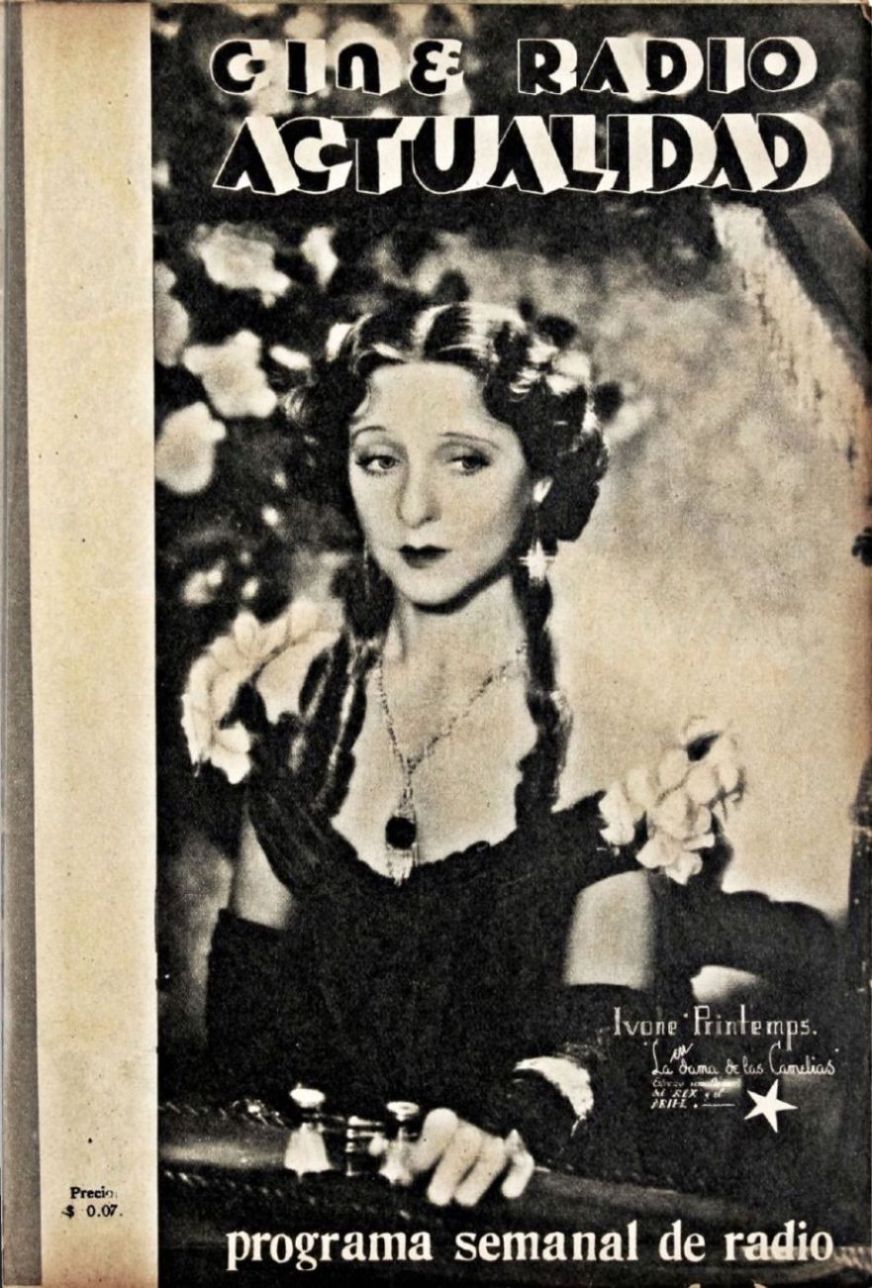 CINE RADIO ACTUALIDAD magazine side cover Issue 23 20 November 1936