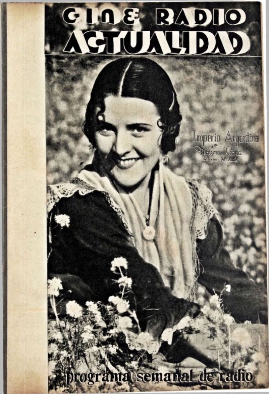 CINE RADIO ACTUALIDAD magazine side cover Issue 24 27 November 1936