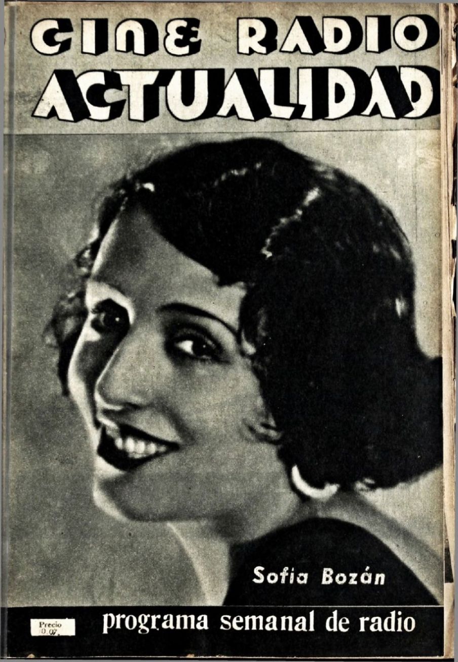 CINE RADIO ACTUALIDAD magazine side cover Issue 27 18 December 1936