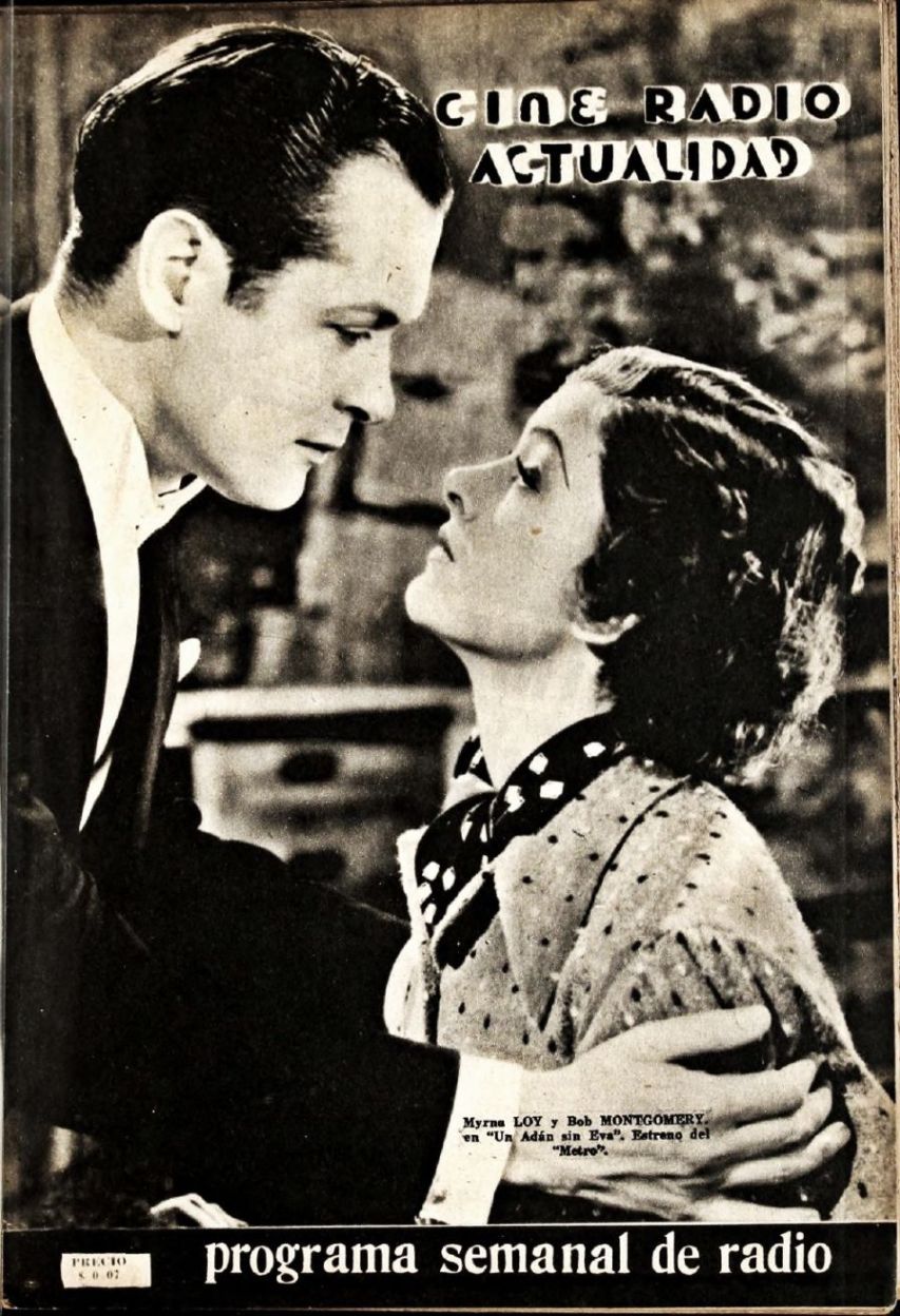 CINE RADIO ACTUALIDAD magazine side cover  Vol 2 No  36 19 February 1937