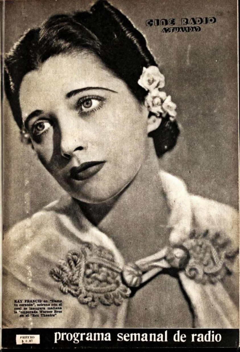 CINE RADIO ACTUALIDAD magazine side cover  Vol 2 No  37 26 February 1937