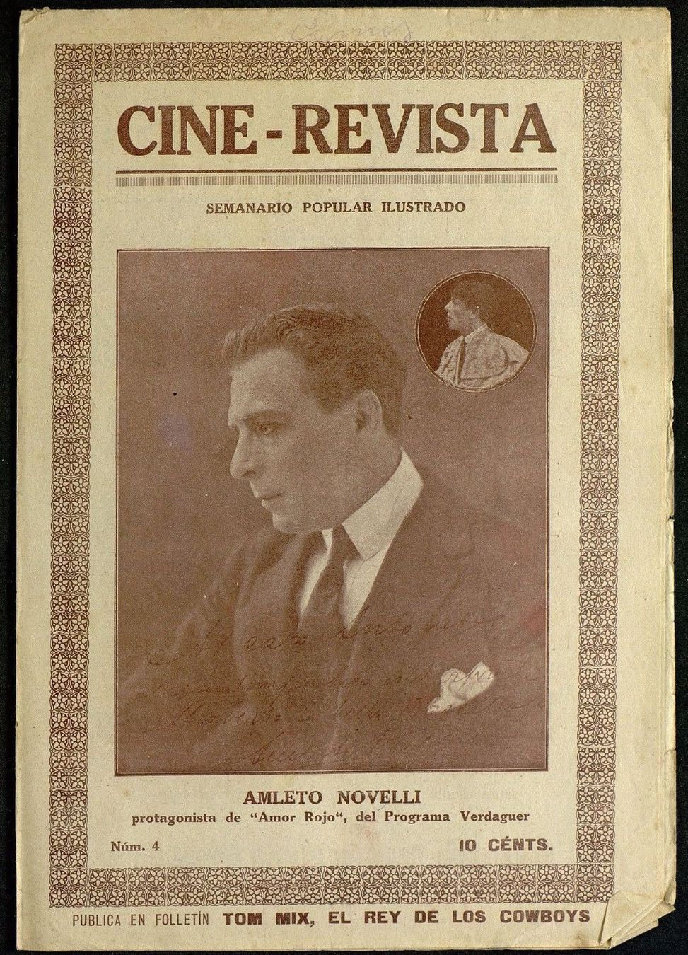 CINE-REVISTA magazine side cover Issue 4 8 October 1921