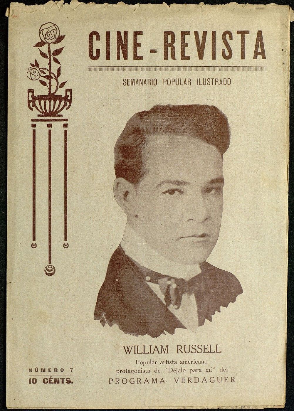 CINE-REVISTA magazine side cover Issue 7 29 October 1921