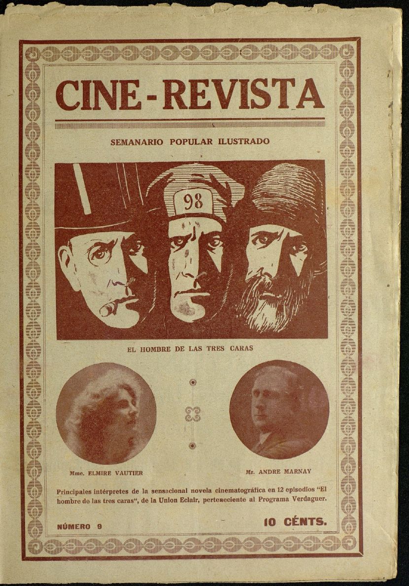 CINE-REVISTA magazine side cover Issue 9 12 November 1921
