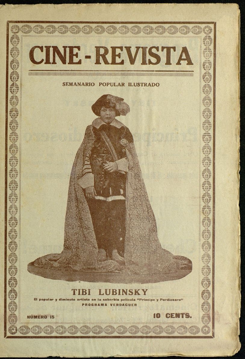 CINE-REVISTA magazine side cover Issue 15 24 December 1921