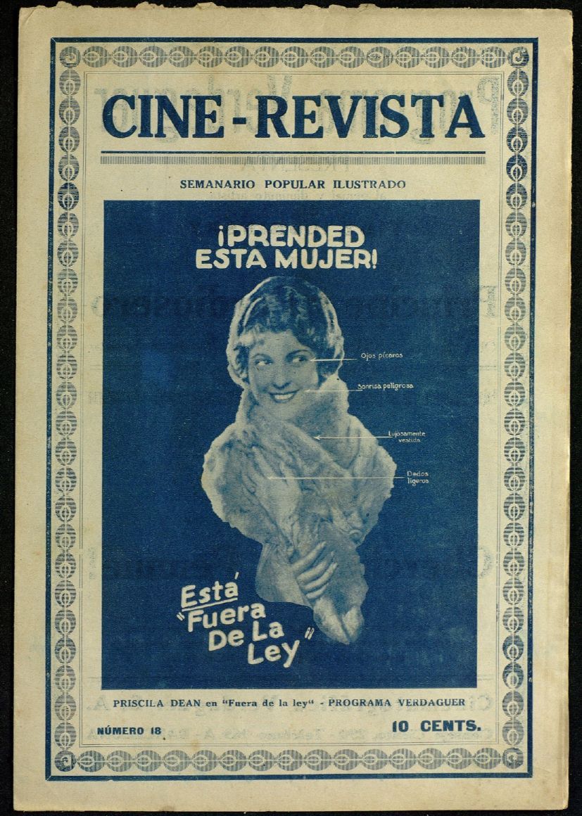 CINE-REVISTA magazine side cover Issue 18 14 January 1922
