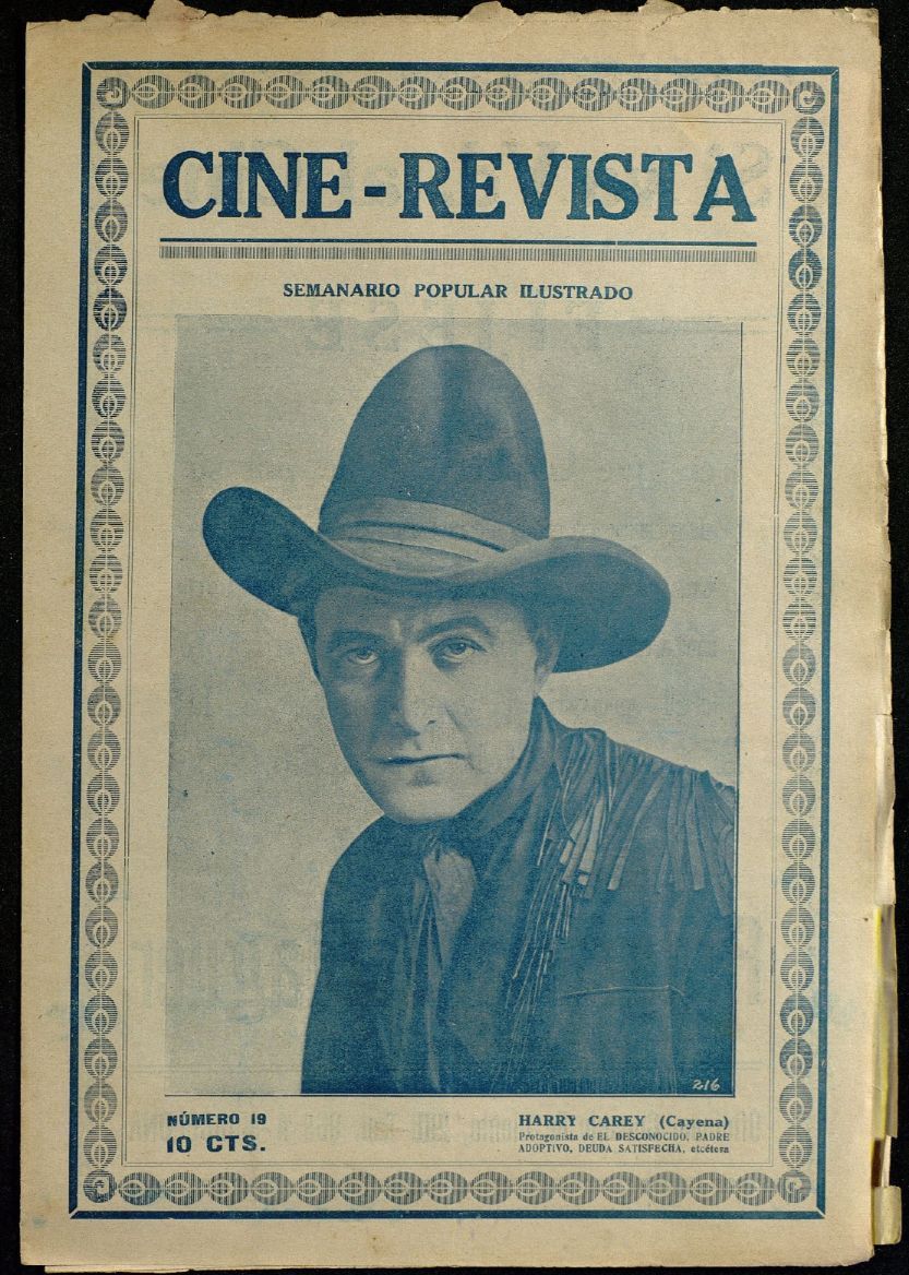 CINE-REVISTA magazine side cover Issue 19 21 January 1922