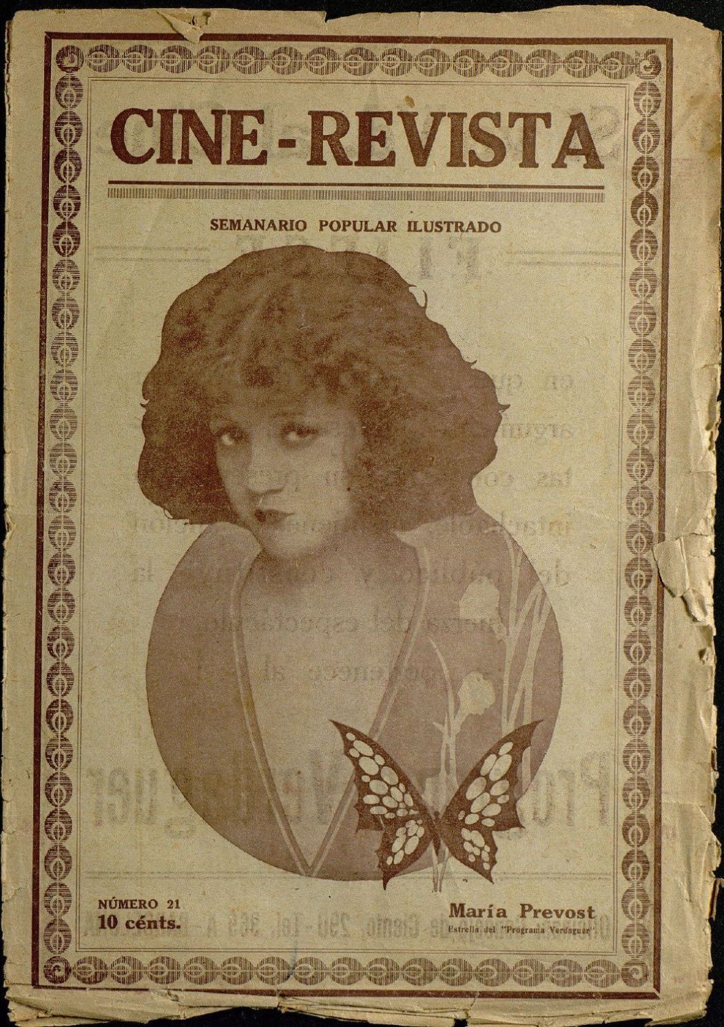 CINE-REVISTA magazine side cover Issue 21 4 February 1922