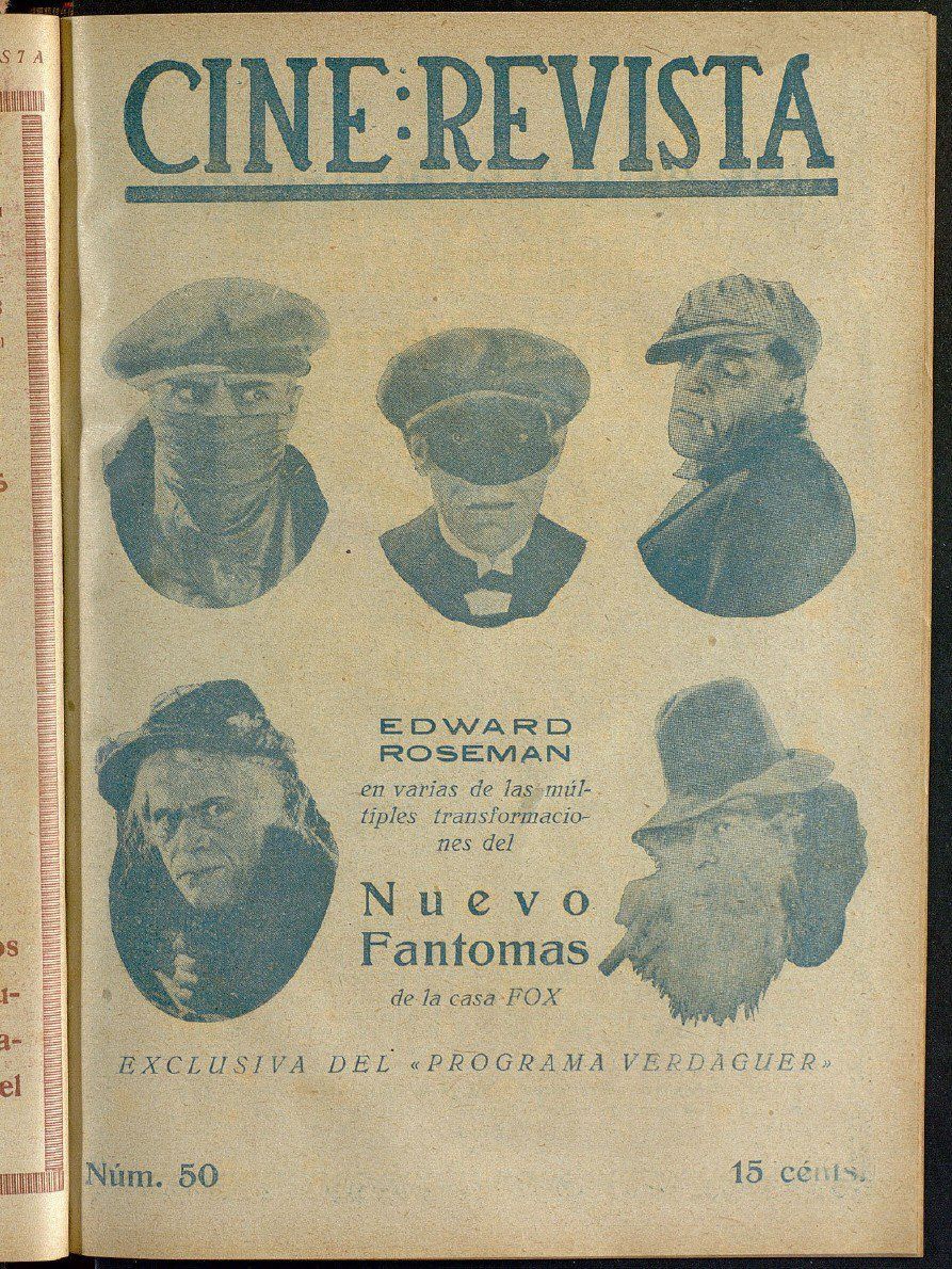 CINE-REVISTA magazine side cover Issue 50 16 September 1922