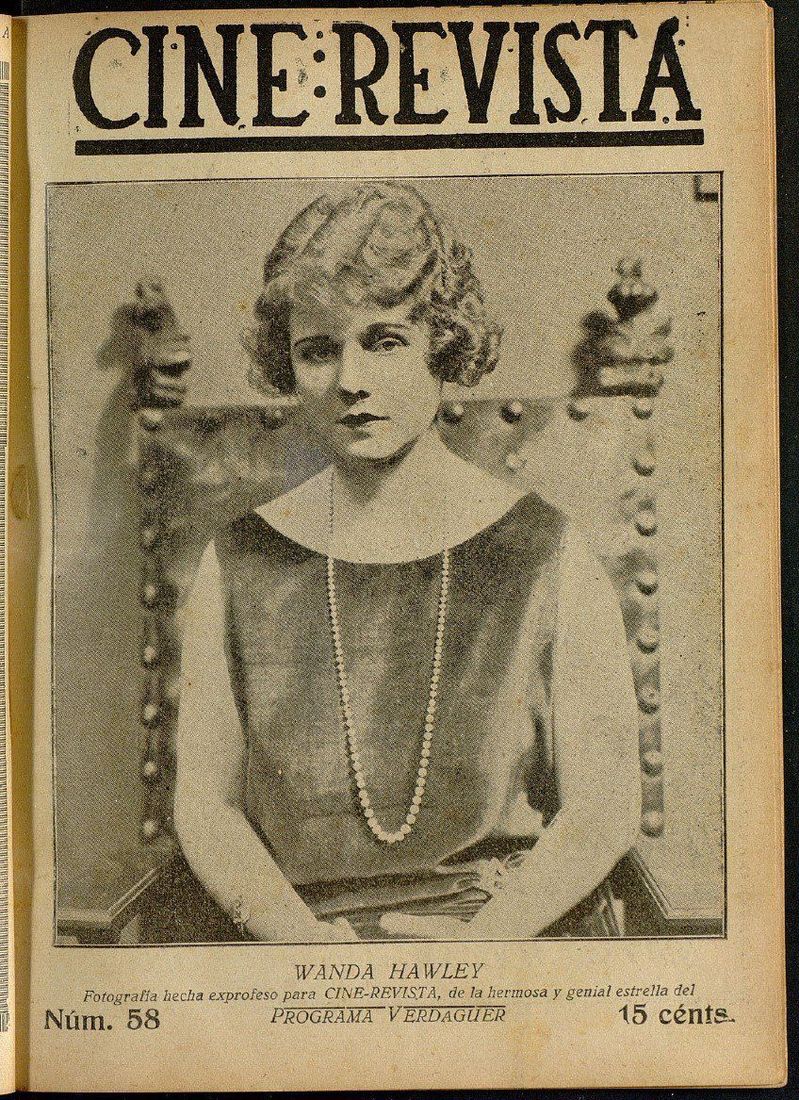 CINE-REVISTA magazine side cover Issue 58 11 November 1922