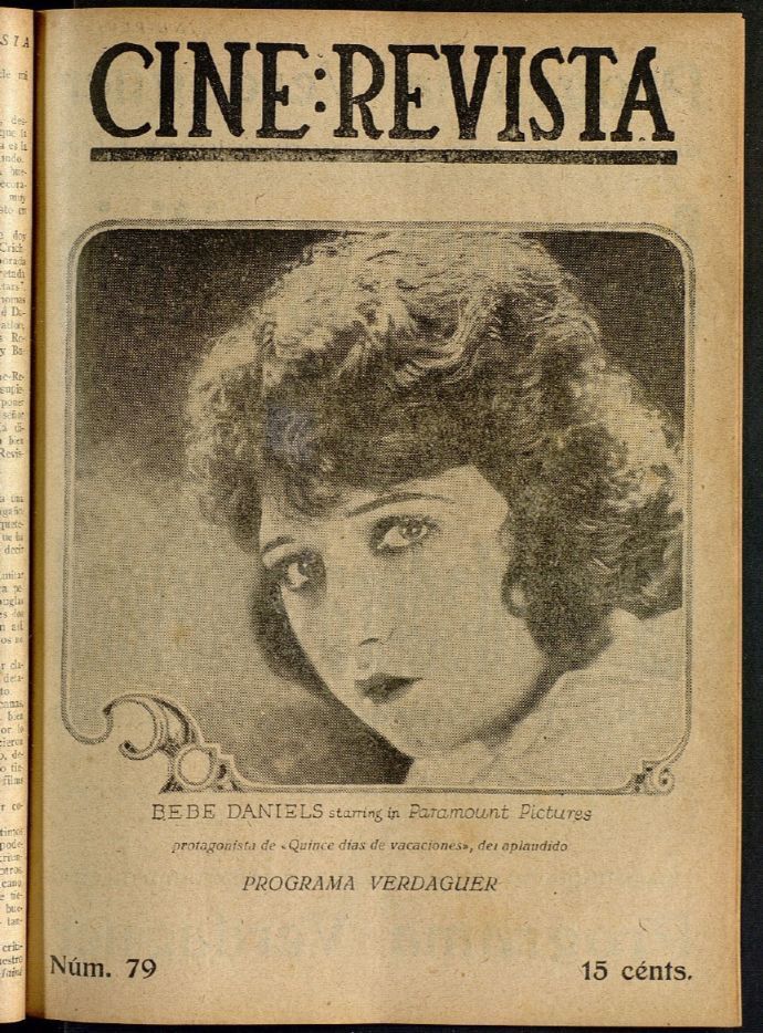 CINE-REVISTA magazine side cover Issue 79 7 April 1923