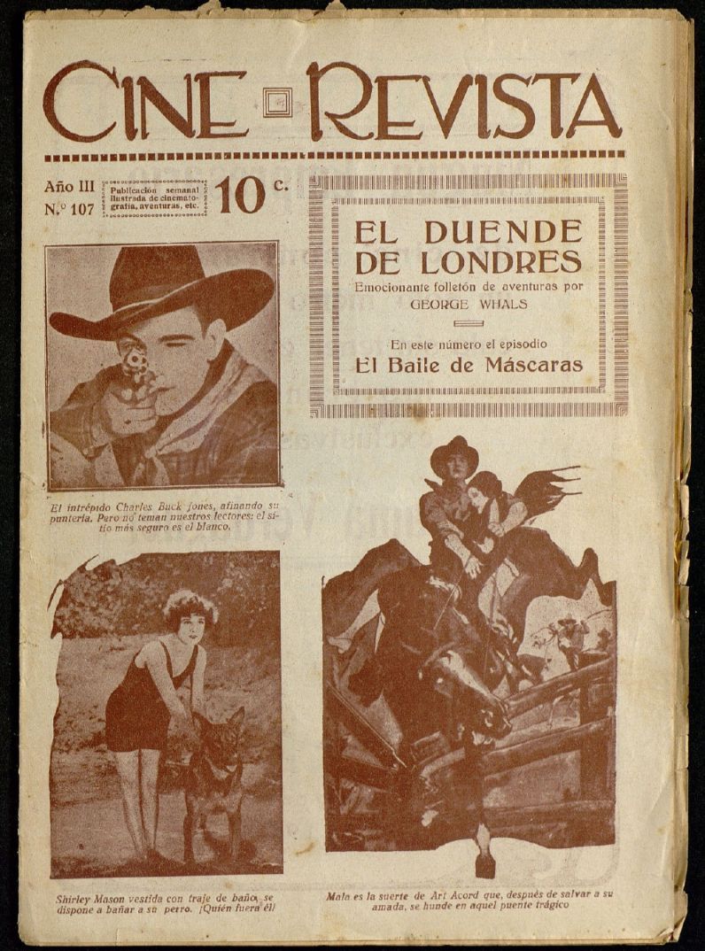 CINE-REVISTA magazine side cover Issue 107   1923