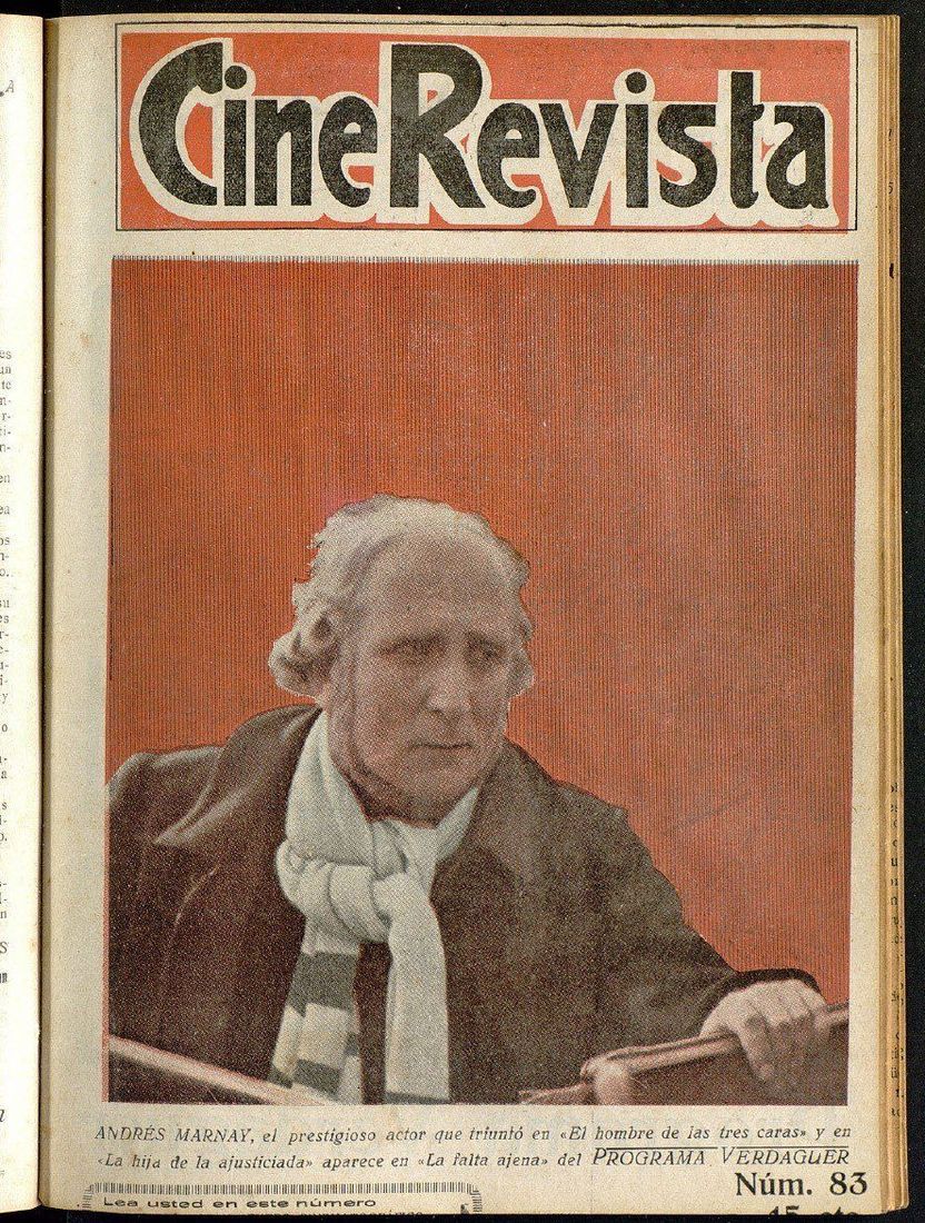 CINE-REVISTA magazine side cover Issue 83   1923