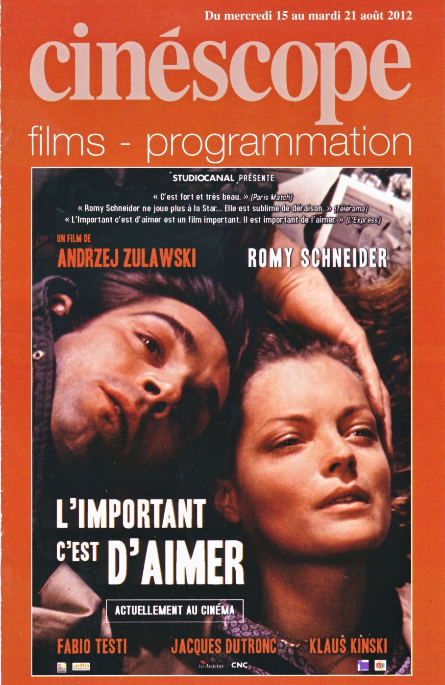 CINESCOPE(2000s) magazine cover 15 August 2012