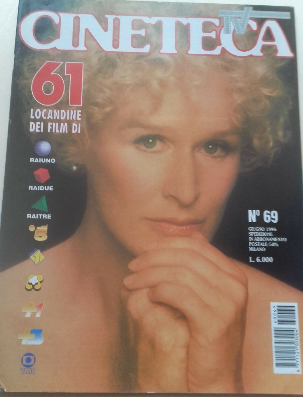 CINETECA TV magazine side cover Issue 69  June 1996