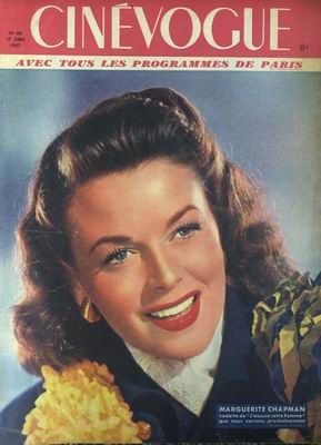 CINEVOGUE magazine side cover Issue 60 17 June 1947