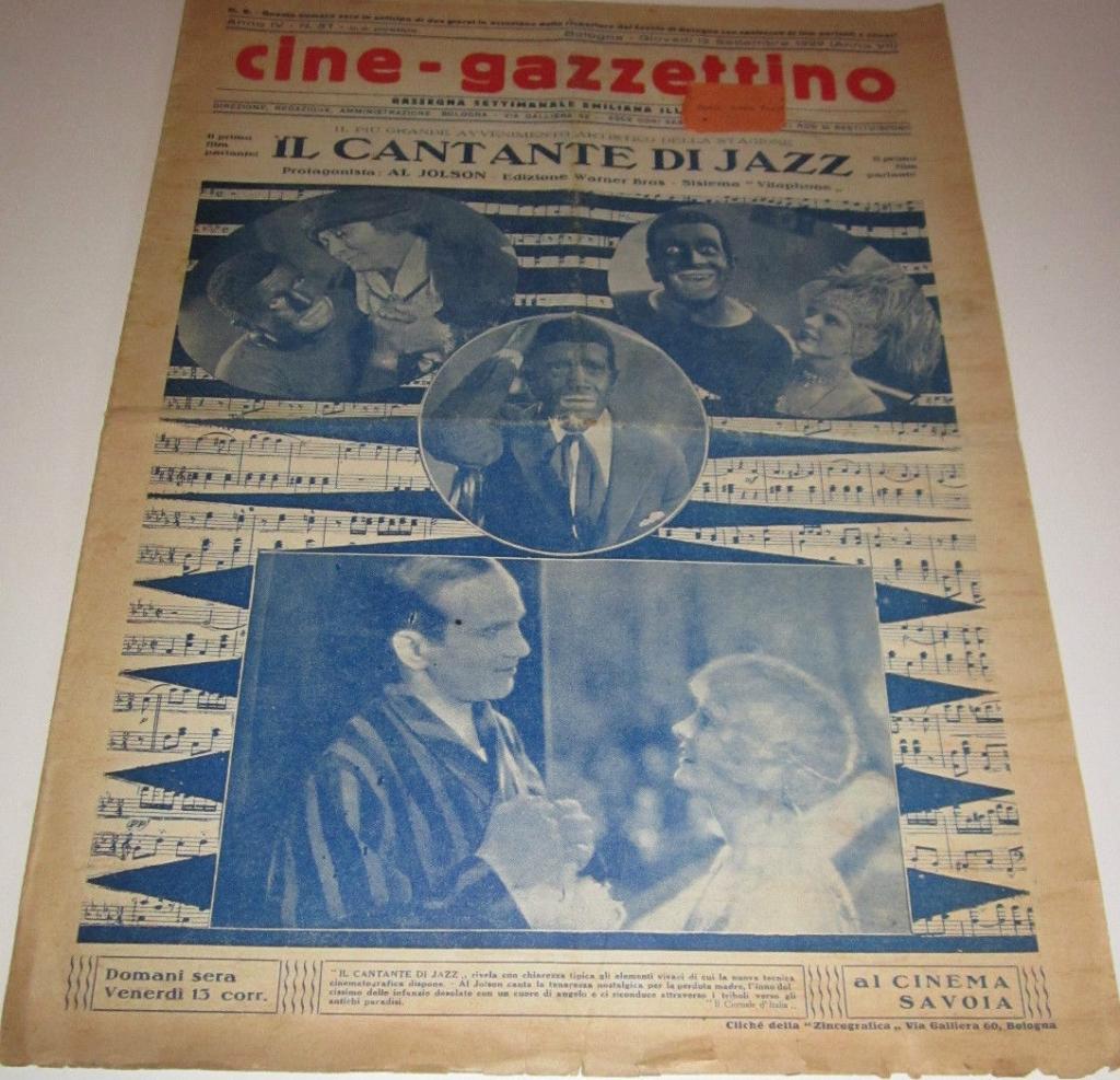 CINE-GAZZETTINO magazine cover 12 September 1929