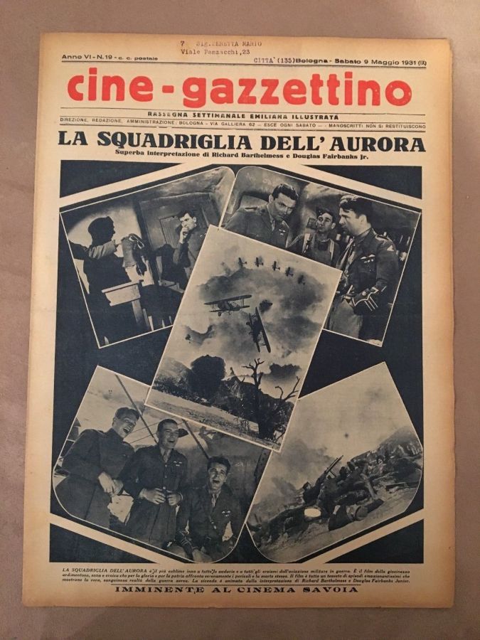 CINE-GAZZETTINO magazine cover 9 May 1931