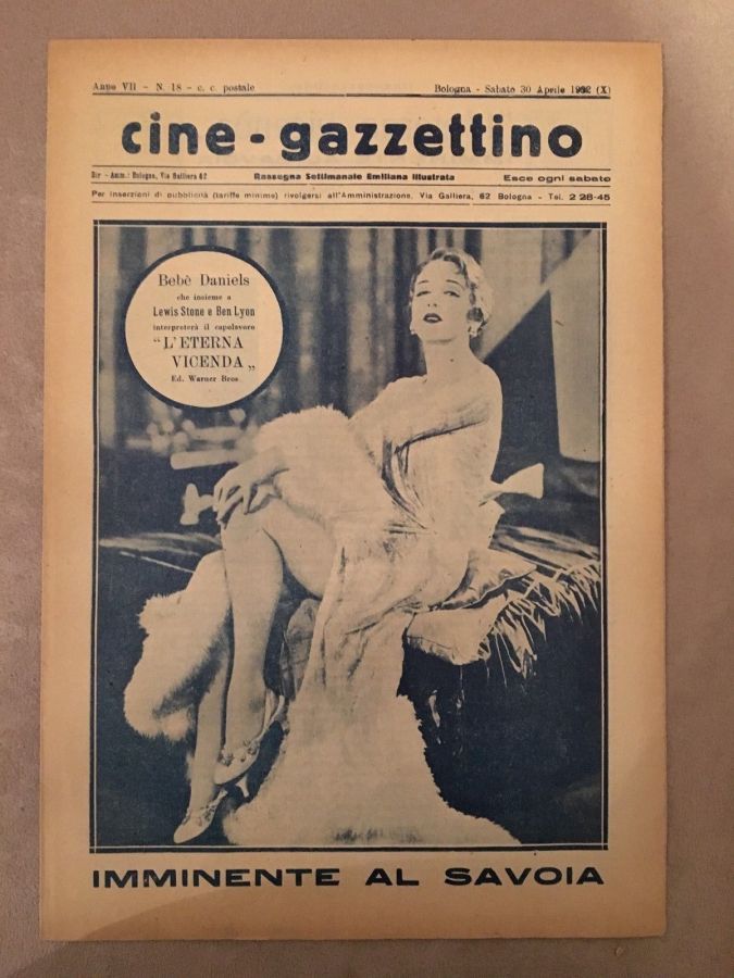 CINE-GAZZETTINO magazine cover 30 April 1932