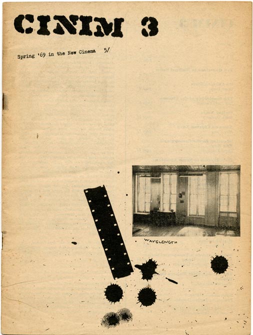 CINIM magazine side cover Issue 3 June 1969