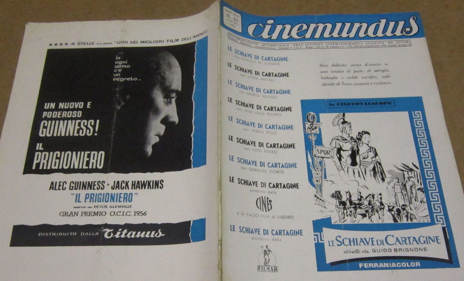 CINEMUNDUS magazine cover Issue 15  November 1956