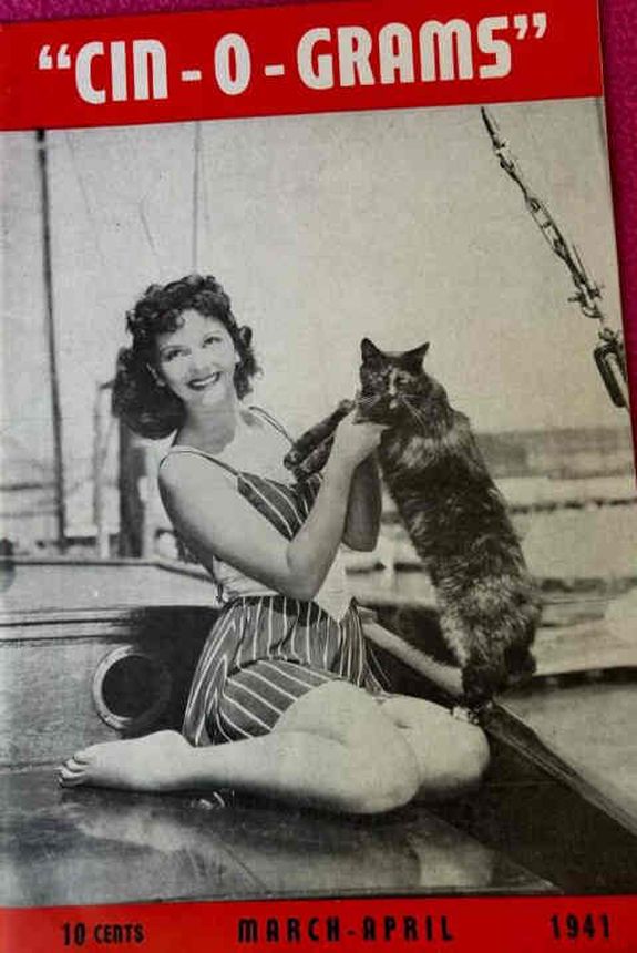 CIN-O-GRAMS magazine side cover  March/April 1941
