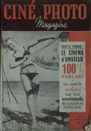 CINE PHOTO MAGAZINE magazine side cover Issue 41  August 1954