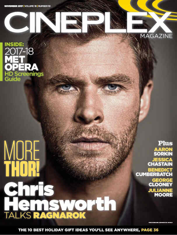 CINEPLEX magazine cover  November 2017