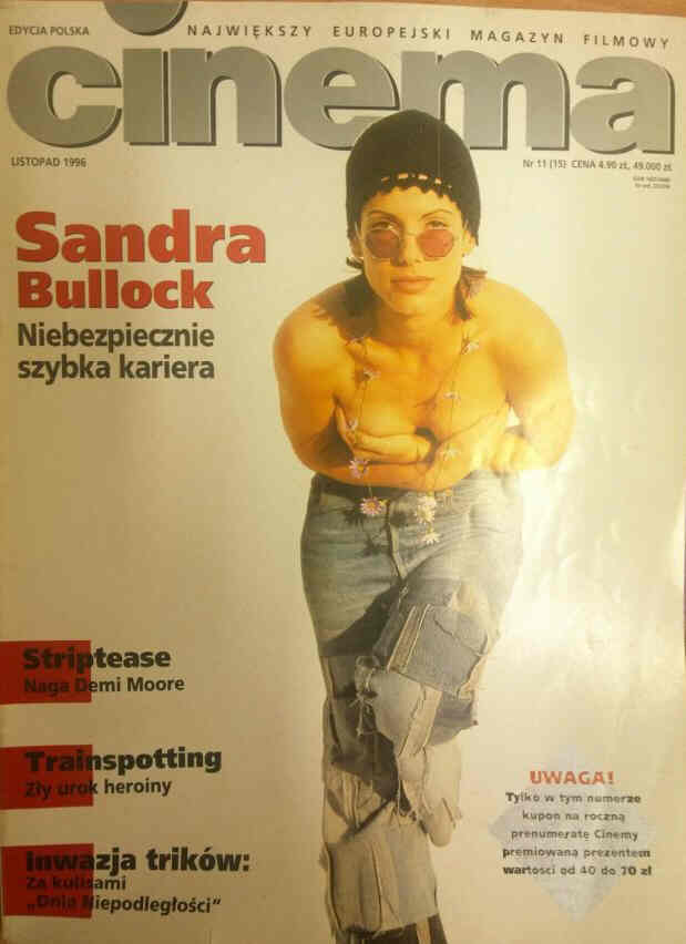 CINEMA (Po) magazine side cover November 1996